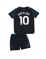 Manchester City Jack Grealish #10 Kolmaspaita Lasten 2023-24 Lyhythihainen (+ shortsit)
